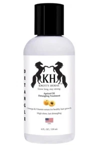 Knotty Horse Apricot Oil Detangling Treatment Travel 4 OZ Size - Mane Tail - Picture 1 of 3