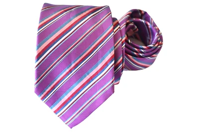 CORBATA HOMBRE ROSA MORADO/RAYAS ANCHO: 3.5/8" LARGO: 58" Foto 1 de 3