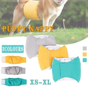 XS-XL Male Dog Puppy Nappy Diaper Belly Wrap Band Sanitary Pants Underpants AU - Picture 1 of 15