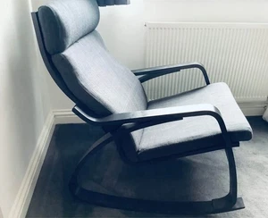 IKEA Pöang Rocking-chair, Black-Brown/Hillared Anthracite - Picture 1 of 3