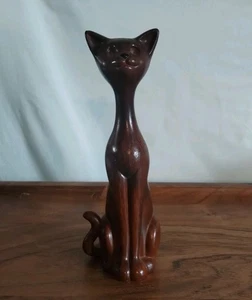 VTG MCM Wooden Cat - Picture 1 of 5