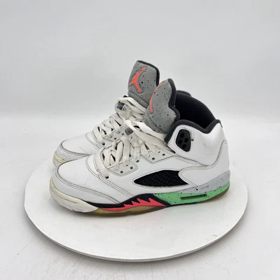 Nike Air Jordan 5 Retro Youth Size 4Y Women 5.5 440888-115 Green Space Jam Shoes - Image 1 of 4