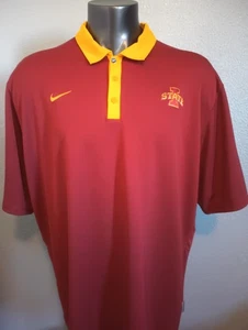 Iowa State 3XL Nike Polo Shirt Cyclones 100% Polyester Dri Fit - Picture 1 of 8