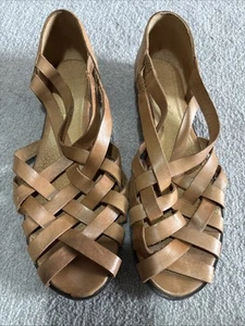 Office Women’s Brown Leather Sandals Size 5 - Picture 1 of 7