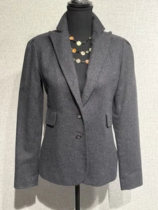 Banana Republic Gr. 0 Damen grau Wollmischung Anzug Jacke Blazer  - Bild 1 von 6