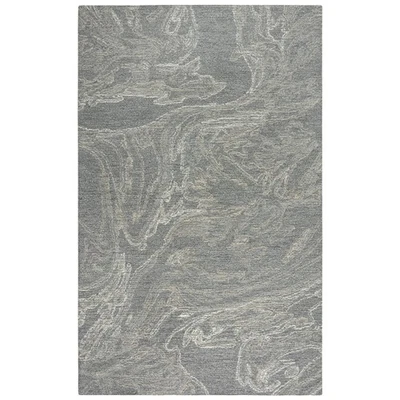 Rizzy Rugs Harmony Area Rug HMY977 Wool Gray Stone Warped Abstract Rectangle - Image 1 of 2