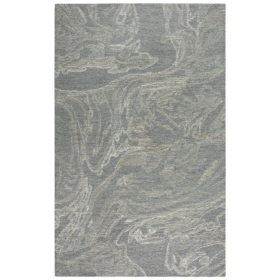 Rizzy Rugs Harmony Area Rug HMY977 Wool Gray Stone Warped Abstract Rectangle - Image 1 of 2