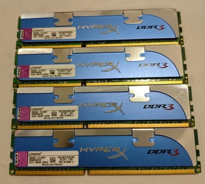 Kingston HyperX 8GB (4 x 2GB) DDR3-1600 RAM - KHX1600C9D3K2/4GX - Image 1 of 2