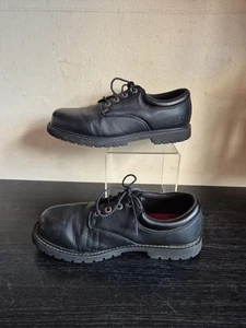 Zapatos antideslizantes de trabajo Skechers calce relajado Reino Unido 10 ancho cuero negro 77041EC (S9) - Imagen 1 de 12