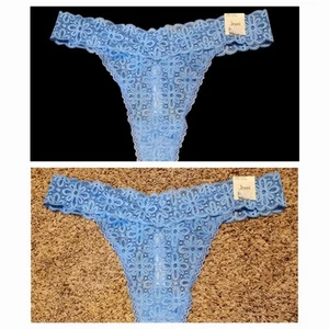 2 pair of Jenni Intimates by Jennifer Moore blue lace one size fits 1X to 3X - Picture 1 of 6