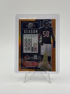 2020 Contenders Optic Roquan Smith Season Ticket Orange Prizm Base #'ed /50 - Bild 1 von 2