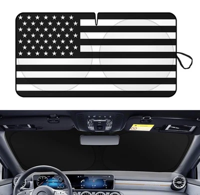 Parabrisas universal para coche Mercedes Benz parasol bandera de Estados Unidos bloque protector visera Foto 1 de 4