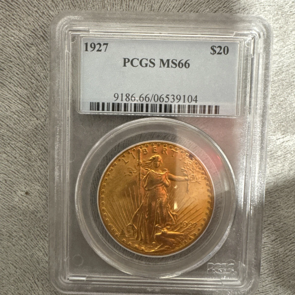 MS 66 Graded 1927 Year Double Eagle $20 US Gold Coins (Pre - 1933