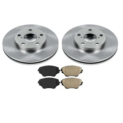 Compatível com 2001-2005 para Toyota Rav4 rotores dianteiros e pastilhas de freio de cerâmica kit de 3 peças - Imagem 1 de 4