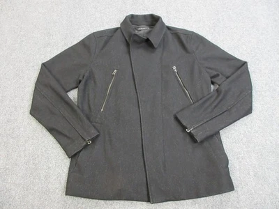 Chaqueta Theory Para Hombre Pequeña Negra Derwing ZuRS Mezcla de Lana Cremallera Estilo Moto Moderno Foto 1 de 4