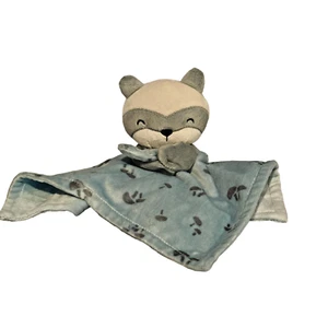 Gerber Modern Moments Baby Blue Plush RACCOON blanket lovey Stuffed Animal HTF - Picture 1 of 5