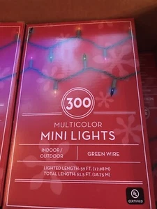 300 Multi-Color Christmas Mini Light   String Indoor or   Outdoor - Picture 1 of 1