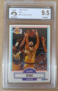Vlade Divac Fleer 1990/91 - RC Rookie Card #91 - CGA 9.5 GEM/MINT not PSA - Picture 1 of 2