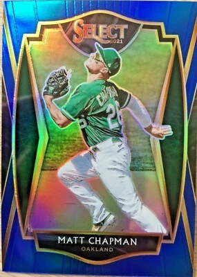 2021 Panini Select blue MATT CHAPMAN #ed 11/149! Oakland Athletics - Image 1 of 2
