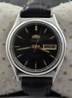 Vintage Orient Automatic 21J Day&Date ''Keep Good Time'' Lather Band Men's Watch
