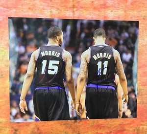 GFA Phoenix Suns * MARKIEFF & MARCUS MORRIS * Signed 11x14 Photo COA - Picture 1 of 1