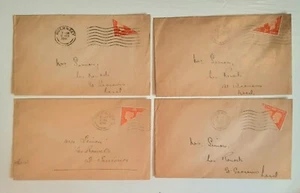 1941 Guernsey Occupation stamps on envelopes x 4. 2d Bisect - Picture 1 of 1