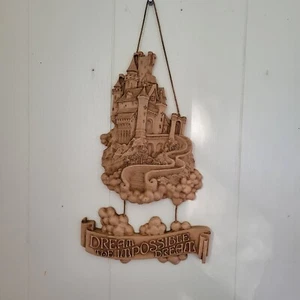 Hanging Sign Dream The Impossible Dream 1982 Abbey Press Man Of La Mancha Resin - Picture 1 of 6