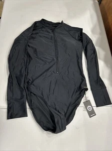 Relleciga Women’s Swimsuit One Piece M Black Long Sleeve - Picture 1 of 3
