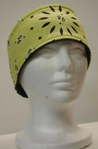 #077 Yellow Paisley Fleece lined adjustable headband - Picture 1 of 4
