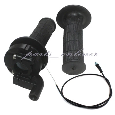 Twist Handle Bar Set & Throttle Cable For Suzuki JR50 Mini Bike 1984 - 2006 7/8" - Image 1 of 4