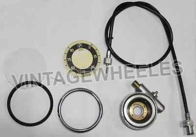 ESFERA DE VELOCIDAD 0-90 MPH + UNIDAD Y CABLE DE 65 PULGADAS apta para BMW R-25, R-26, R-50, R-51 Foto 1 de 4