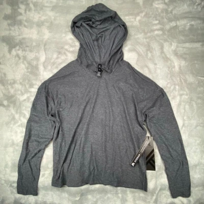 Camisa con Capucha Kyodan Para Hombres Pequeña Manga Larga Sudadera con Capucha Top Talla S Gris Correr Nueva Foto 1 de 4