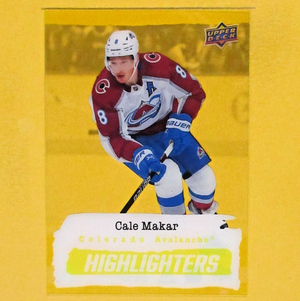 CALE MAKAR  2023-24  HIGHLIGHTS YELLOW  #HL-23  Colorado Avalanche - Image 1 of 1