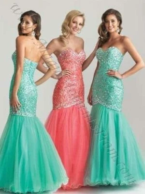 TURQUOISE GOWN PLUS SIZE WOMEN DRESS NIGHT MOVES - Image 1 of 4