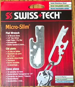 SWISSTECH Micro-Slim Wrench Pry Bar EDC Screwdriver Nail Puller Bottle Opener - Picture 1 of 1