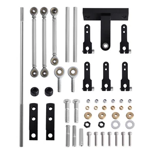 Universal Dual Carburetor Carb Linkage Kit Adjustable Carb Connector Replacement - Picture 1 of 12