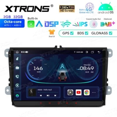 AUTORADIO ANDROID STEREO VOLKSWAGEN SKODA SEAT 9" NAVIGATORE CARPLAY XTRONS - Immagine 1 di 4