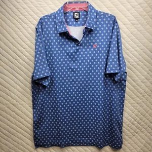 Herren Foot Joy FJ All Over Print Golf Poloshirt Gr. XL geblümt blau🔥 - Bild 1 von 8