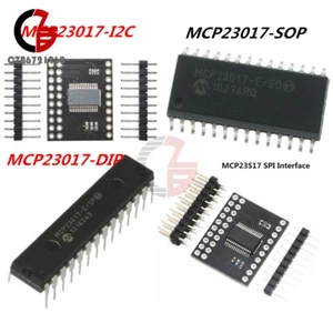 MCP23017 PI/I2C IIC Serial Interface DIP SOP Bidirectional 16-Bit I/O Expander - Picture 1 of 11