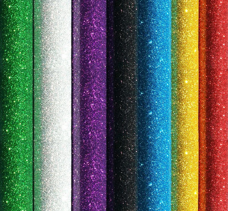 Metallic Glitter Vinyl Fabric -13 Colors to Choose From- 54" Wide - 1 yd Plastic - Image 1 of 3