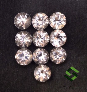 2.46 CTS Natural Morganite Round Cut 4 mm Lot 10 Pcs Calibrated Loose Gemstones - Picture 1 of 6