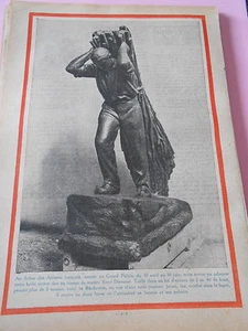Statue due au ciseau du Maitre René Davoine Le Bûcheron Print 1934 - Imagen 1 de 1