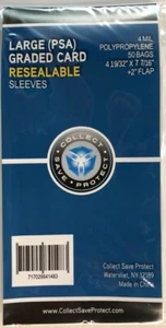 CSP 4-19/32" x 7-7/16" Large Resealable Graded Card PSA Sleeves~Pack of 50 - Picture 1 of 2