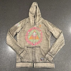 Vintage Affliction Womens Reversible Full Zip Jacket Skull Large - Picture 1 of 7