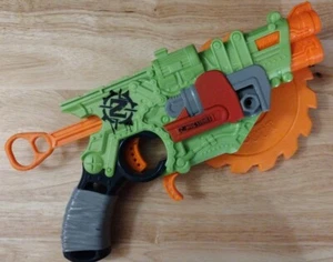 NERF Zombie N-Strike Elite Crosscut Green Dart Gun Side Arm Blaster TESTED - Picture 1 of 2