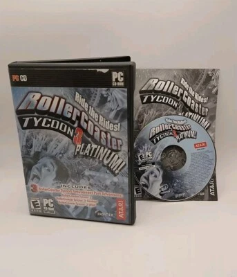 RollerCoaster Tycoon 3: Platinum w/ Hard Case & Booklet PC Windows 98/2000/XP - Image 1 of 4