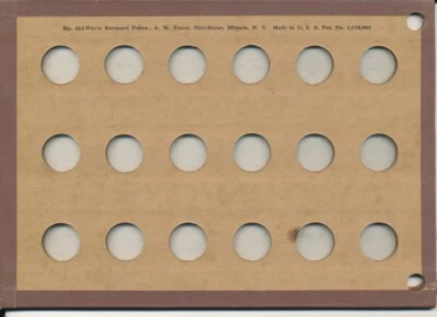 Tablero de monedas Wayte Raymond No. Moneda de diez centavos en blanco de Estados Unidos 456 Foto 1 de 2