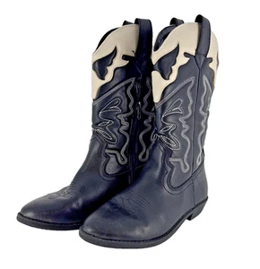 Cat & Jack Cowgirl Stiefel Mädchen Gr. 3 schwarz Western Reißverschluss Schmetterling Design - Bild 1 von 11