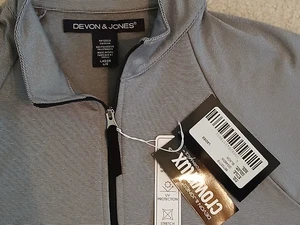 Devon & Jones Women's CrownLux Performance® Clubhouse Micro-Stripe Quarter-Zip - Picture 1 of 2