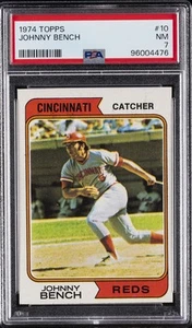 1974 TOPPS #10 JOHNNY BENCH PSA 7 - Picture 1 of 2